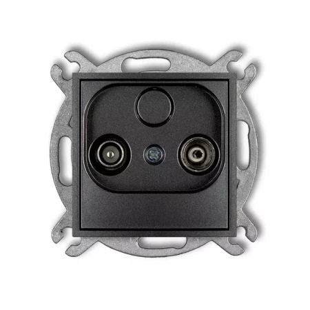 Icon Mechanizm Gniazda Abonenckiego Rtv Przelotowego 9Db Grafitowy 11Ig9P