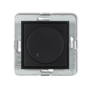 Icon Mechanizm Elektronicznego Regulatora Oświetlenia Przyciskowo-Obrotowego Czarny Mat 12Iro-1