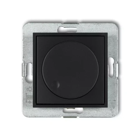 Icon Mechanizm Elektronicznego Regulatora Oświetlenia Przyciskowo-Obrotowego Czarny Mat 12Iro-1