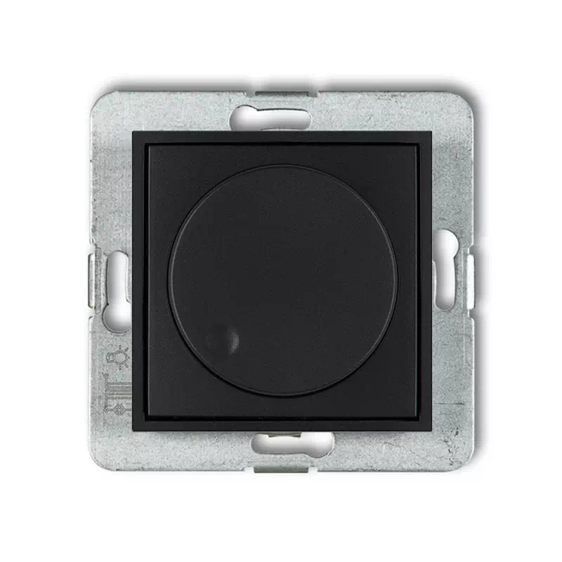 Icon Mechanizm Elektronicznego Regulatora Oświetlenia Przyciskowo-Obrotowego Do Lamp Led Czarny Mat 12Iro-2