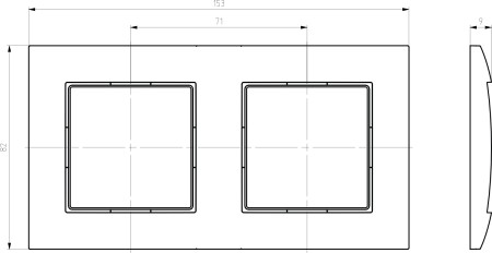 Gniazdo Poczwórne Pokojowe Ścienne Białe Czarne Ospel Aria