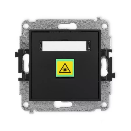 Icon Mechanizm Gniazda Światłowodowego/Optycznego Pojedynczego Czarny Mat 12Igop-1