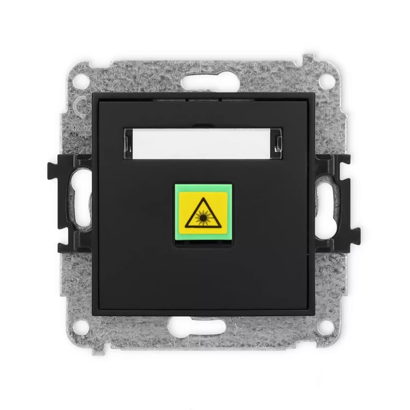 Icon Mechanizm Gniazda Światłowodowego/Optycznego Pojedynczego Czarny Mat 12Igop-1