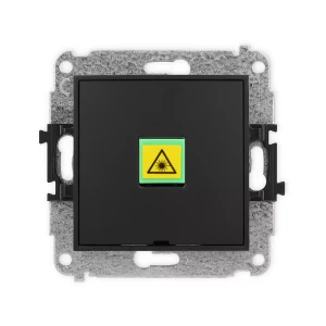 Icon Mechanizm Gniazda Światłowodowego/Optycznego Pojedynczego, Bez Pola Opisowego Czarny Mat 12Igopbo-1