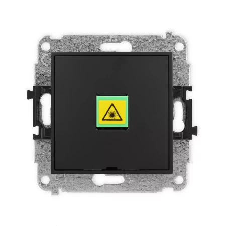 Icon Mechanizm Gniazda Światłowodowego/Optycznego Pojedynczego, Bez Pola Opisowego Czarny Mat 12Igopbo-1