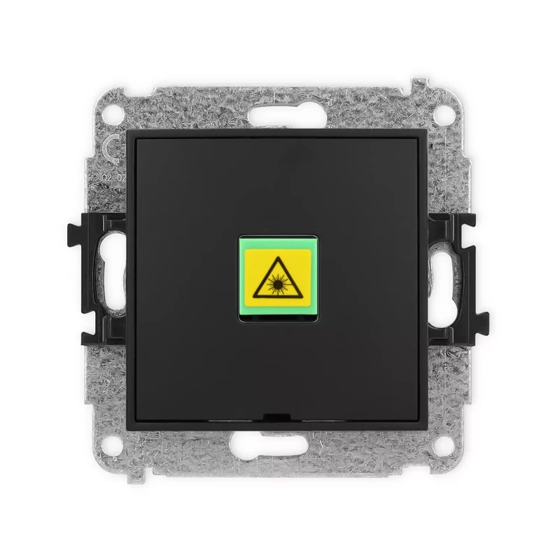 Icon Mechanizm Gniazda Światłowodowego/Optycznego Pojedynczego, Bez Pola Opisowego Czarny Mat 12Igopbo-1