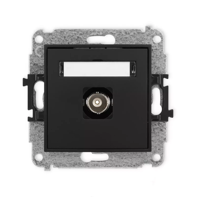 Icon Mechanizm Gniazda Pojedynczego Bnc Czarny Mat 12Igbnc-1