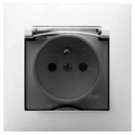 Gniazdo Hermetyczne Łazienkowe Z Klapką Biały Ospel Aria