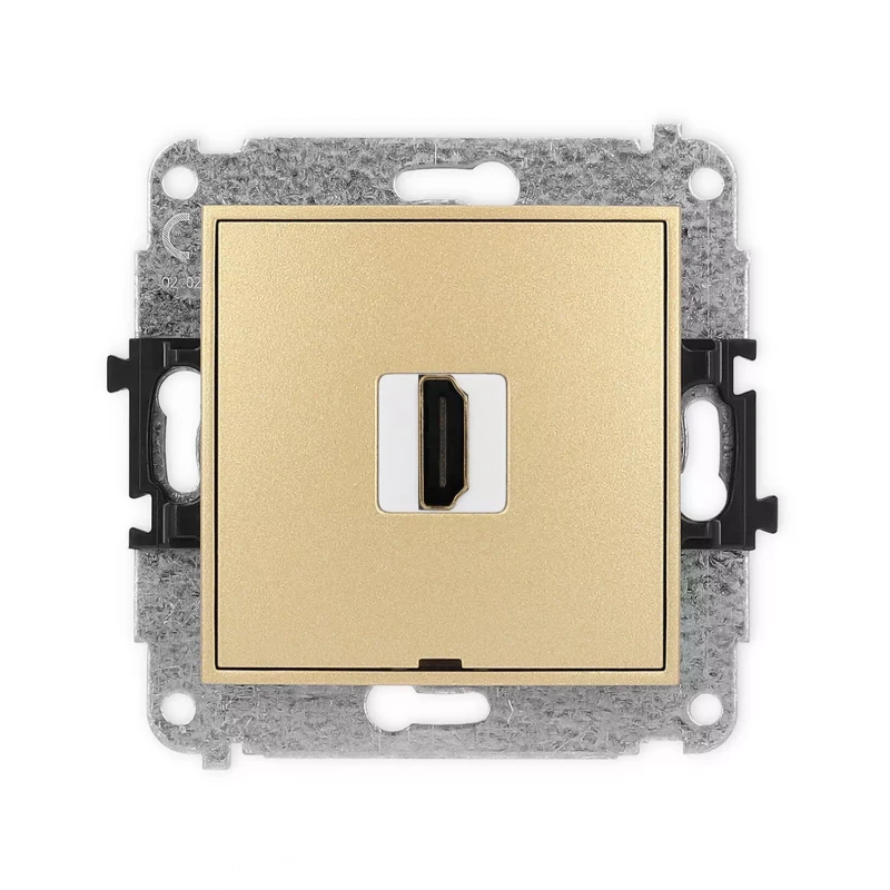 Icon Mechanizm Gniazda Pojedynczego Hdmi 2.0, Bez Pola Opisowego Złoty 29Ihdmibo-3