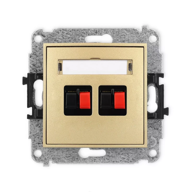 Icon Mechanizm Gniazda Głośnikowego Podwójnego Złoty 29Igg-2