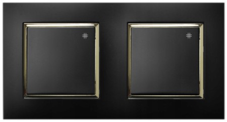 Włącznik Światła Dwa Krzyżowe W Ramce Ospel Aria