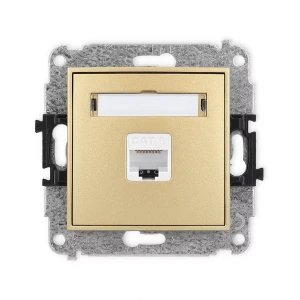 Icon Mechanizm Gniazda Komputerowego Pojedynczego 1Xrj45, Kat. 6, 8-Stykowy Złoty 29Igk-3