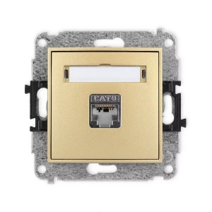 Icon Mechanizm Gniazda Komputerowego Pojedynczego 1Xrj45, Kat. 5E, Ekranowane, 8-Stykowy Złoty 29Igk-1E