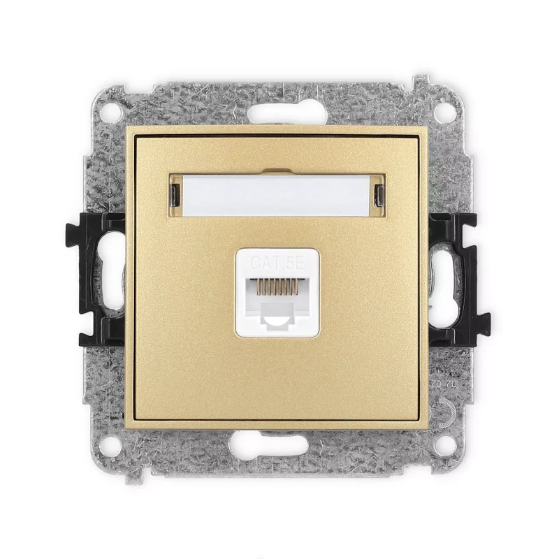 Icon Mechanizm Gniazda Komputerowego Pojedynczego 1Xrj45, Kat. 5E, 8-Stykowy Złoty 29Igk-1
