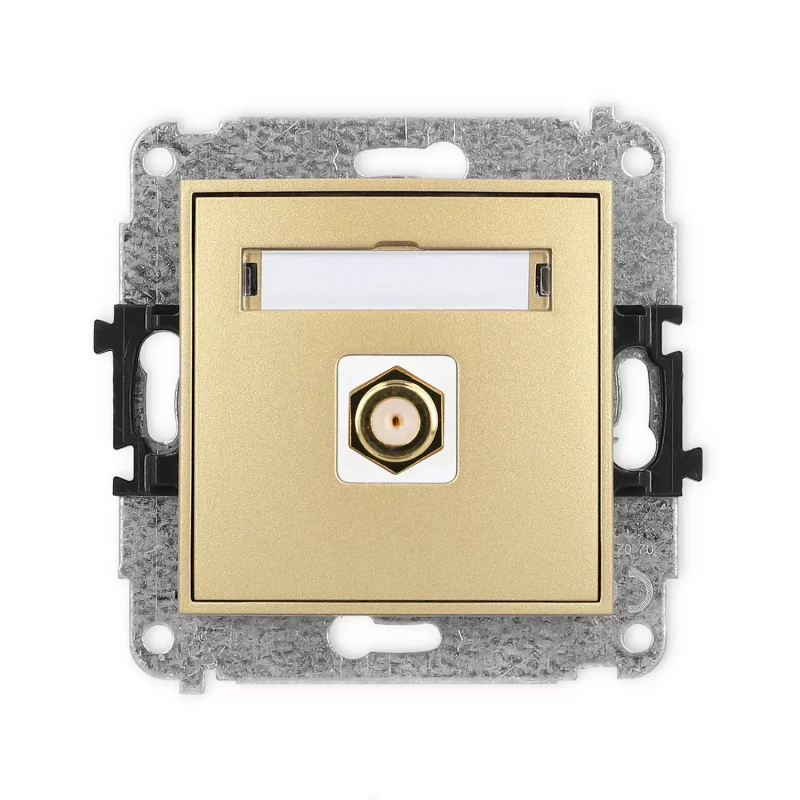 Icon Mechanizm Gniazda Antenowego Pojedynczego Typu F (Sat) Pozłacany Złoty 29Igf-1.1