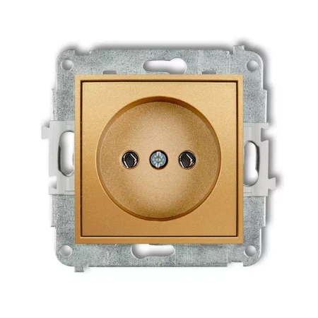 Icon Mechanizm Gniazda Pojedynczego Bez Uziemienia 2P (Bez Przesłon Torów Prądowych) Złoty 29Igp-1