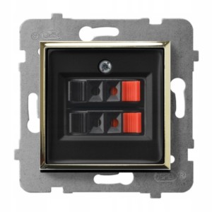 Moduł Czarny / Złoty Bez Ramki Głośnikowe 2X Ospel Aria