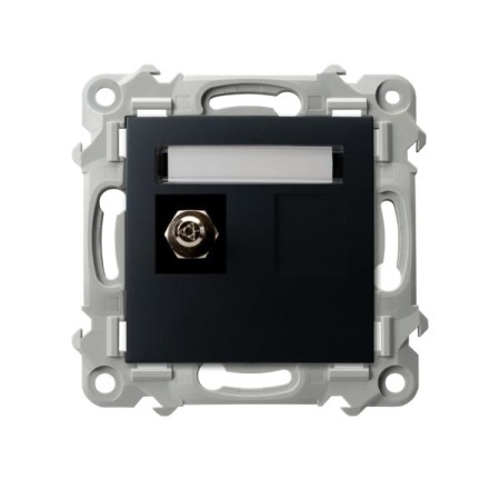 Ospel Szafir Gniazdo Ekwipotencjalne Pojedyncze Czarny Metalik