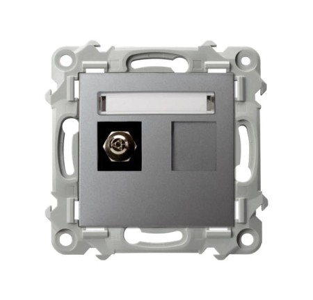 Ospel Szafir Gniazdo Ekwipotencjalne Pojedyncze Szary Mat