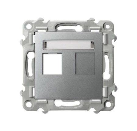 Ospel Szafir Obudowa Gniazda Pojedynczego Typu Keystone Prosta Kolor Srebrny
