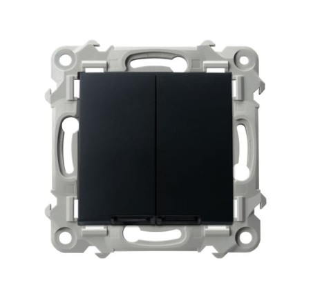 Ospel Szafir Łącznik Podwójny Schodowy Z Podświetleniem Niebieskim Czarny Metalik