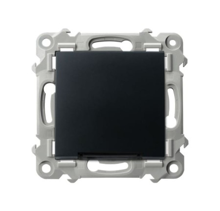 Ospel Szafir Łącznik Kontrolny Z Podświetleniem Niebieskim Czarny Metalik