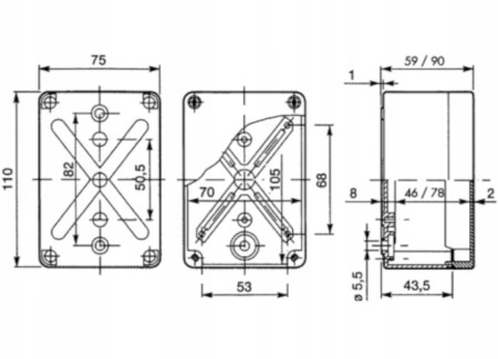 Puszka Hermetyczna Natynkowa Obudowa Skrzynka Xs
