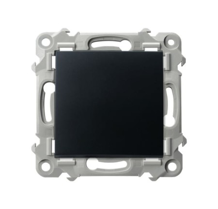 Ospel Szafir Włącznik / Łącznik Jednobiegunowy Czarny Metalik