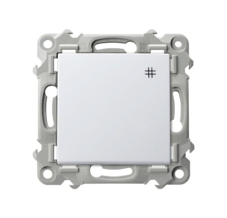 Ospel Szafir Włącznik Pojedynczy Krzyżowy Biały