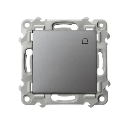 Ospel Szafir Włącznik Zwierny Dzwonkowy Szary Mat