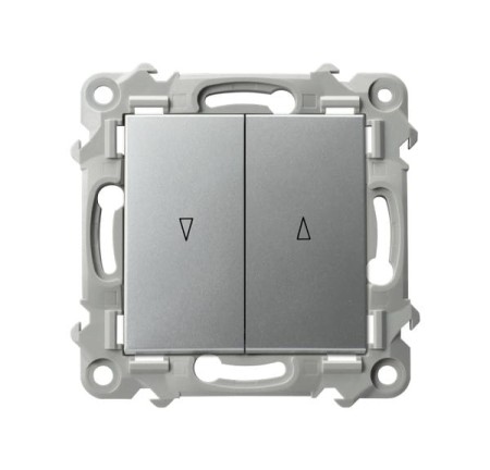 Ospel Szafir Włącznik Żaluzjowy Z Blokadą Mechaniczną Kolor Srebrny