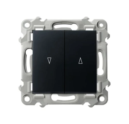 Ospel Szafir Łącznik Żaluzjowy Z Blokadą Mechaniczną Czarny Metalik