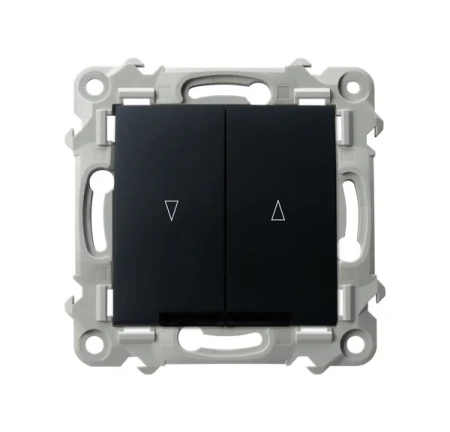 Ospel Szafir Łącznik Żaluzjowy Z Podświetleniem Niebieskim Z Blokadą Mechaniczną Czarny Metalik