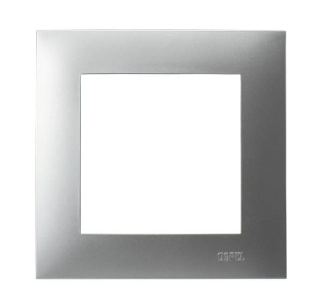 Ospel Szafir Ramka Pojedyncza Do Włączników I Gniazd Kolor Srebrny