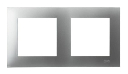 Ospel Szafir Ramka Podwójna Do Włączników I Gniazd Kolor Srebrny