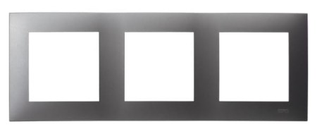 Ospel Szafir Ramka Potrójna Szary Mat