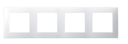 Ospel Szafir Ramka Poczwórna Biały