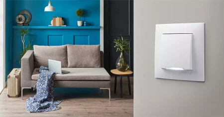 Ospel Szafir Ramka Poczwórna Biały