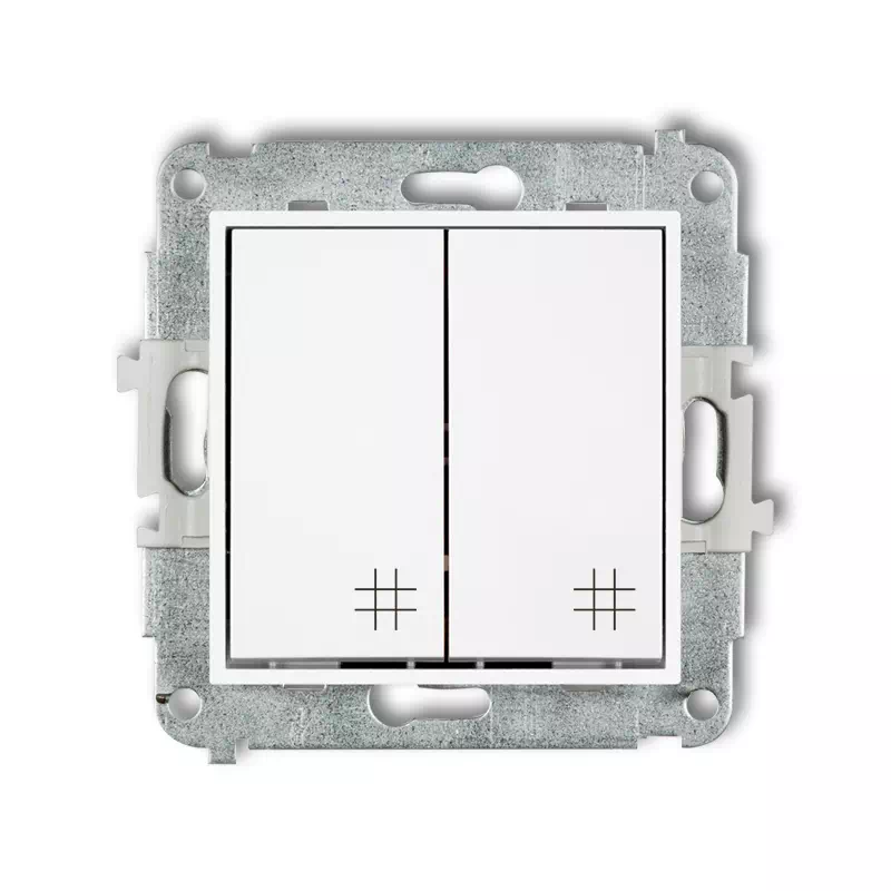 Icon Mechanizm Łącznika Podwójnego Krzyżowego Biały Mat 25Iwp-66
