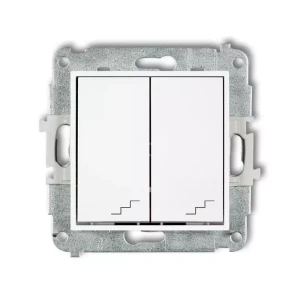 Icon Mechanizm Łącznika Podwójnego Schodowego Biały Mat 25Iwp-33