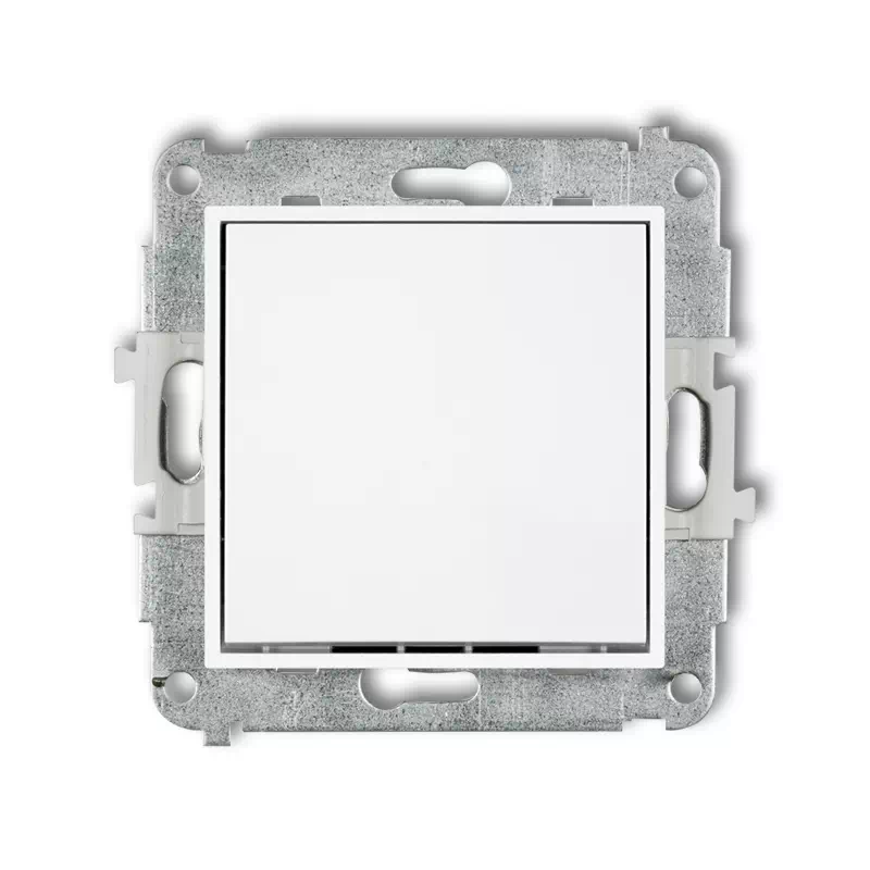 Icon Mechanizm Łącznika Zwiernego, Jednobiegunowego (Jeden Klawisz Bez Piktogramu) Biały Mat 25Iwp-4.1