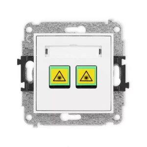 Icon Mechanizm Gniazda Światłowodowego/Optycznego Podwójnego Biały Mat 25Igop-2