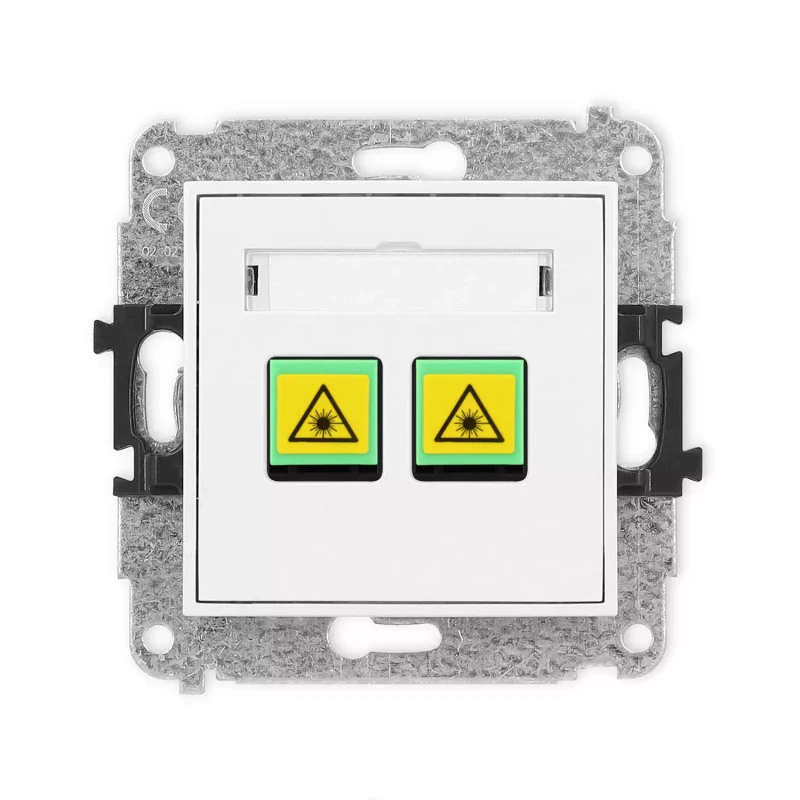 Icon Mechanizm Gniazda Światłowodowego/Optycznego Podwójnego Biały Mat 25Igop-2