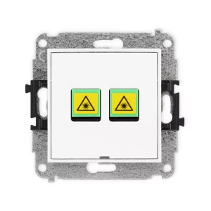 Icon Mechanizm Gniazda Światłowodowego/Optycznego Podwójnego, Bez Pola Opisowego Biały Mat 25Igopbo-2