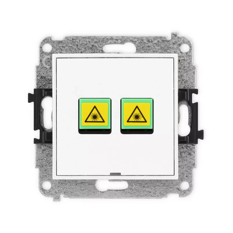 Icon Mechanizm Gniazda Światłowodowego/Optycznego Podwójnego, Bez Pola Opisowego Biały Mat 25Igopbo-2