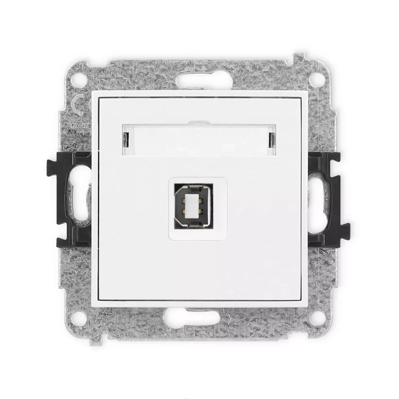 Icon Mechanizm Gniazda Pojedynczego Usb A-B 2.0 Biały Mat 25Igusb-3