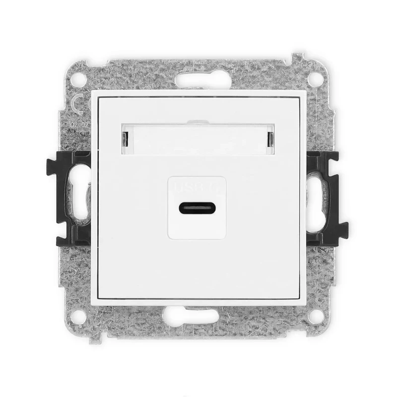 Icon Mechanizm Gniazda Pojedynczego 1Xusb C-C Biały Mat 25Igusb-7