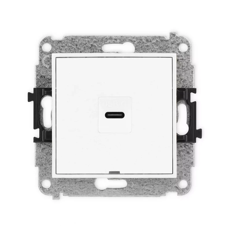Icon Mechanizm Gniazda Pojedynczego 1Xusb C-C, Bez Pola Opisowego Biały Mat 25Igusbbo-7