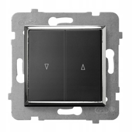 Moduł Czarny / Srebro Bez Ramki Rolety Z Blokadą Ospel Aria