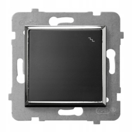 Moduł Czarny / Srebro Bez Ramki Włącznik Schodowy Ospel Aria